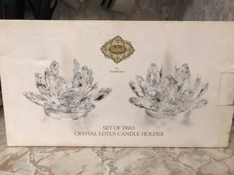 Godinger Crystal Lotus Candle Holder