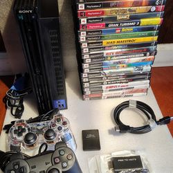 Serviced PS2 With Games And Controllers Bundle Only