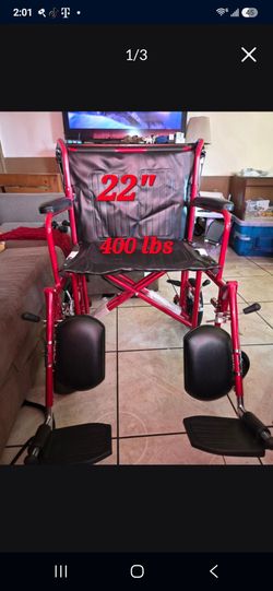$100 Red Bariatric Transport Chair