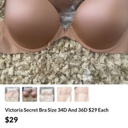 Victoria Secret Bra Size 36D And 34D $28 Each for Sale in