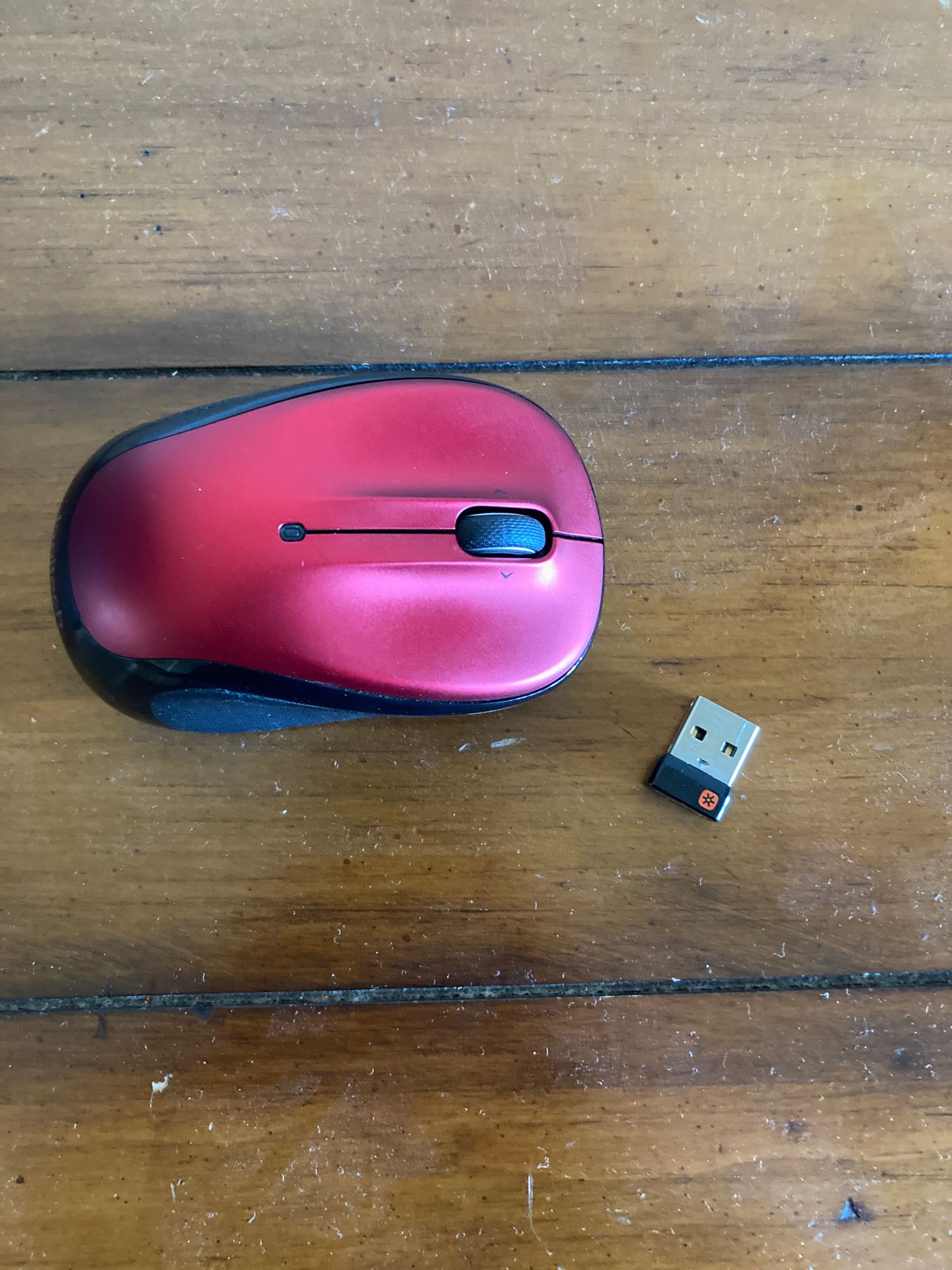 Logitech M325 wireless mouse red