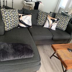 Dark Gray L Shaped Sectional