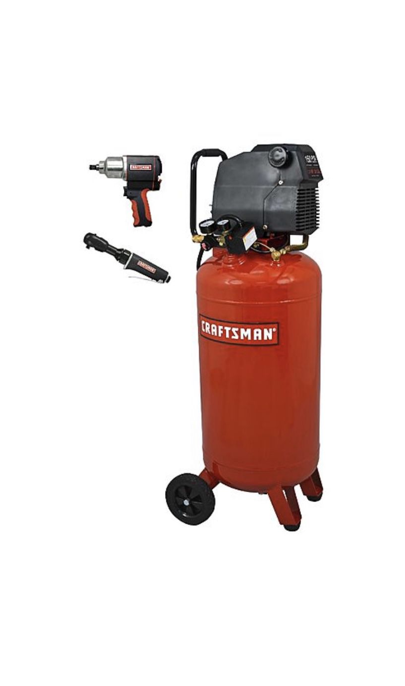Craftsman air compressor with impact gun and wrench