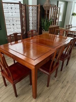 Rosewood Dining Table and 6 Chairs