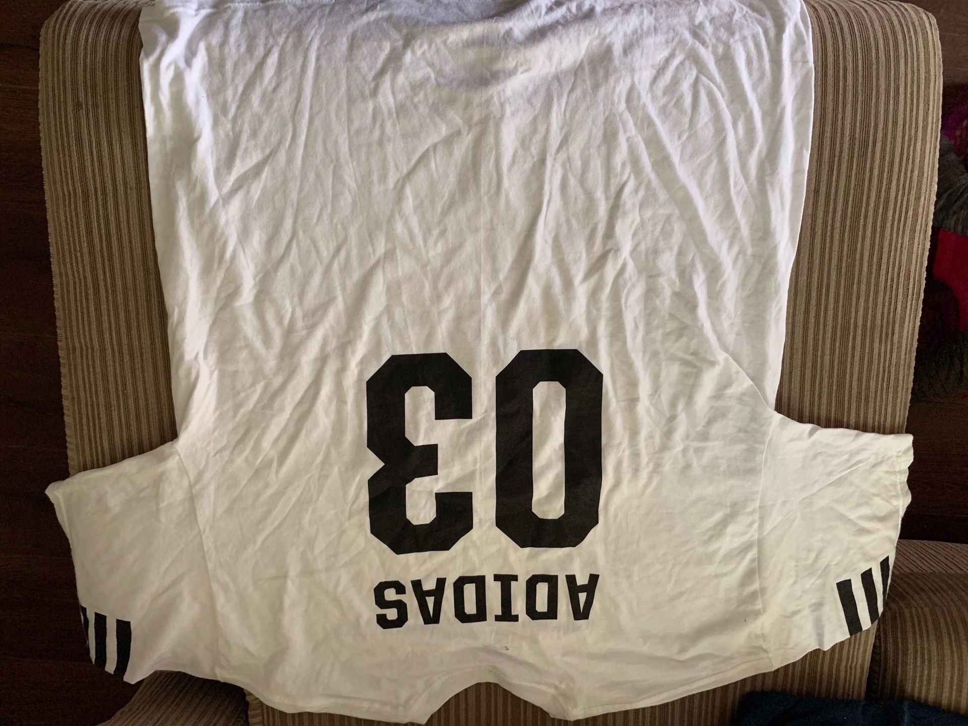 White adidas tee