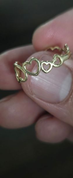 Real 14k gold heart ring
