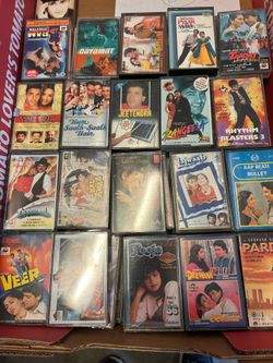Vintage Bollywood films song cassettes