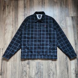Men's Quiksilver Sherpa Lined Plaid Medium Jacket 