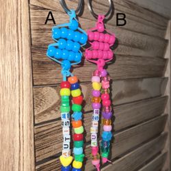 Handmade Autism Awareness Key Chain (price per each)