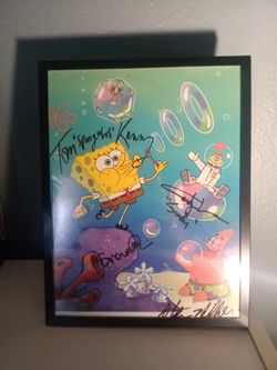 Spongebob Autograph Stephen Hillenberg Tom Kenney Carolyn Lawrence