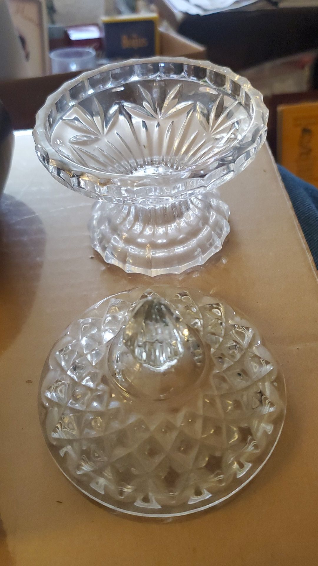 Decorative Items b ( 3 piece lot ) - Snow Globe & Candy Dish & Renaissance Goblet