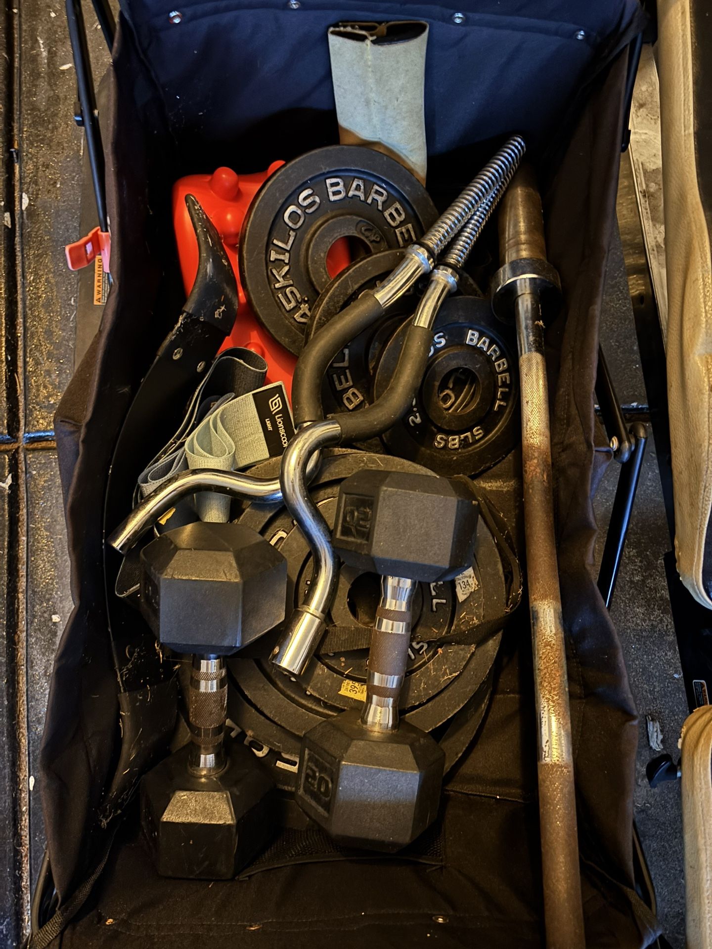 Workout Equipment and Rack