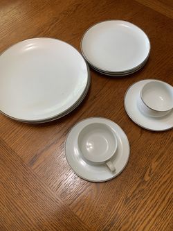Dinnerware - Fine China By Lance of Japan with Silver Lining