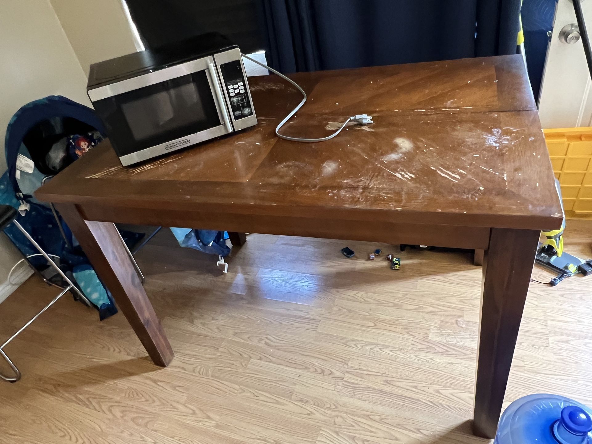 Table And Microwave