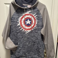 Men's Marvel Captain America Classic Shield Pull Over Hoodie