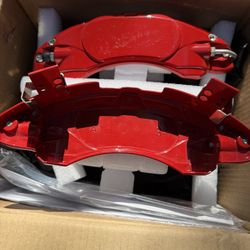 SR Performance Brake Caliper Covers; Red; Front and Rear