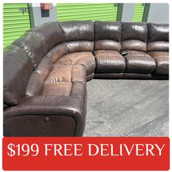 Electric Large Recliner Sectional couch sofa recliner (FREE CURBSIDE DELIVERY)