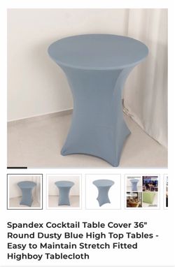 36” Cocktail Dusty Blue Tablecloths