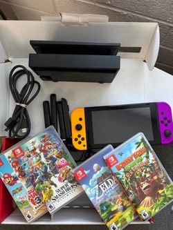 Nintendo Switch w 4 Games