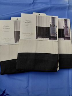 Threshold Shower Curtain 72x72 – Lot of 3
