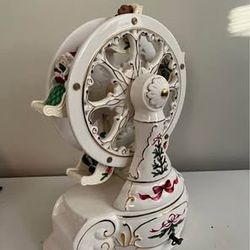 Vintage Ceramic Christmas Music Box Decor