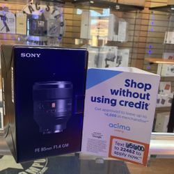 Sony FE 85mm F1.4 GM Lens
