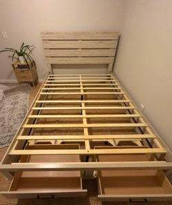 Queen Bed Frame with drawers