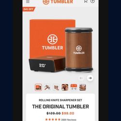 TUMBLER KNIFE SHARPENER SET ( Christmas Gift For Him ) Thanksgiving Stalking Stuffer 