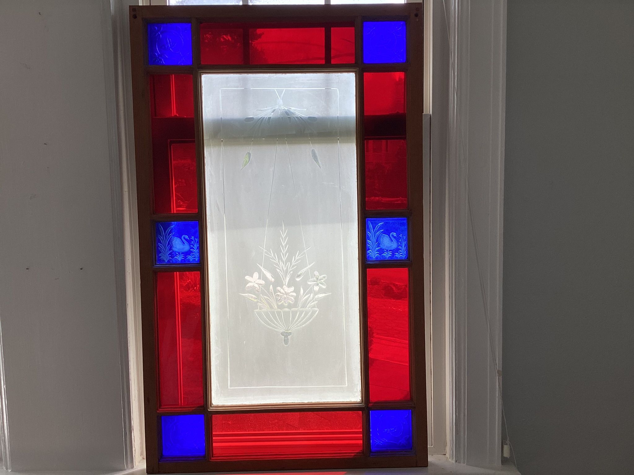 Antique Stained Glass Window From A Front Door