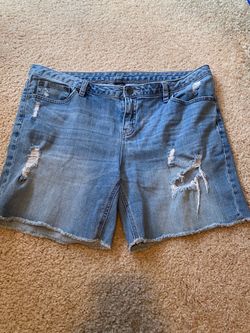 Ana distressed jean shorts size 12P