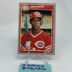 Eric Davis ⚾️ 1987 Fleer #198 Rookie RC  Cincinnati Reds