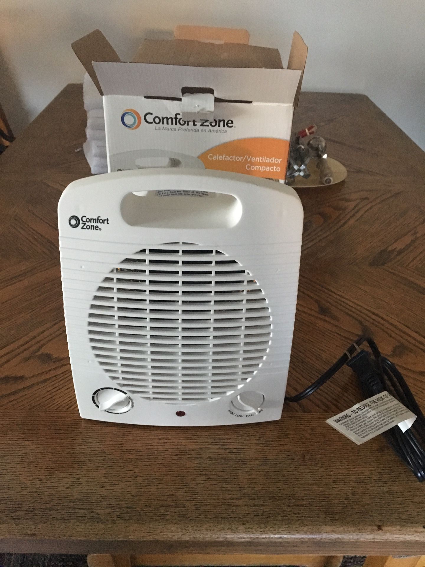 Comfort Zone Compact Combination Fan / Heater