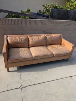 West Elm Hamilton Leather Couch
