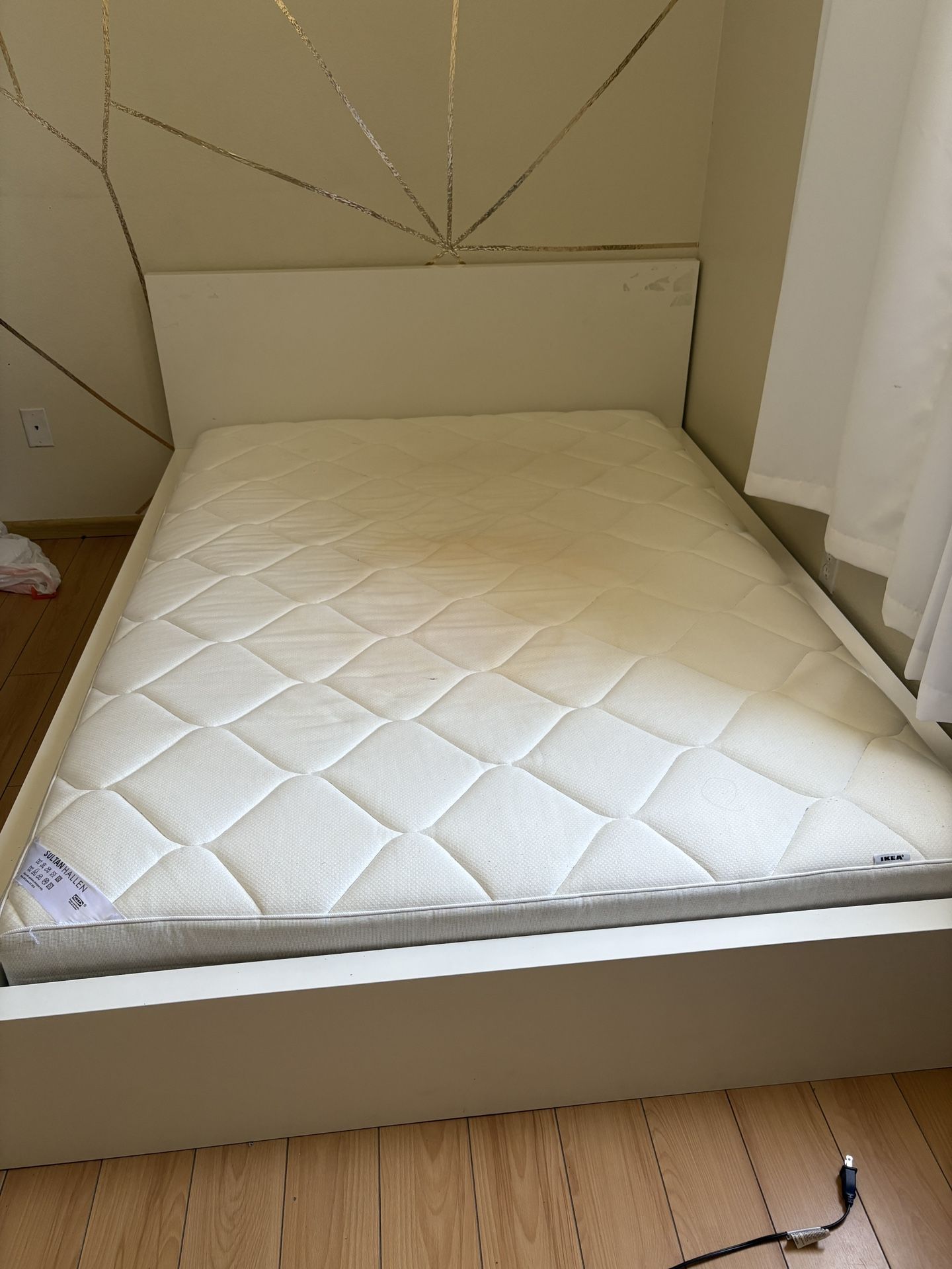 White full sized Bed frame