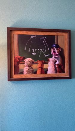 Baseball bulldog frame from hobby lobby $15