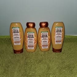 2 Shampoo And 2 Conditioner 12.5oz Garnier Whole Blends Honey Treasures