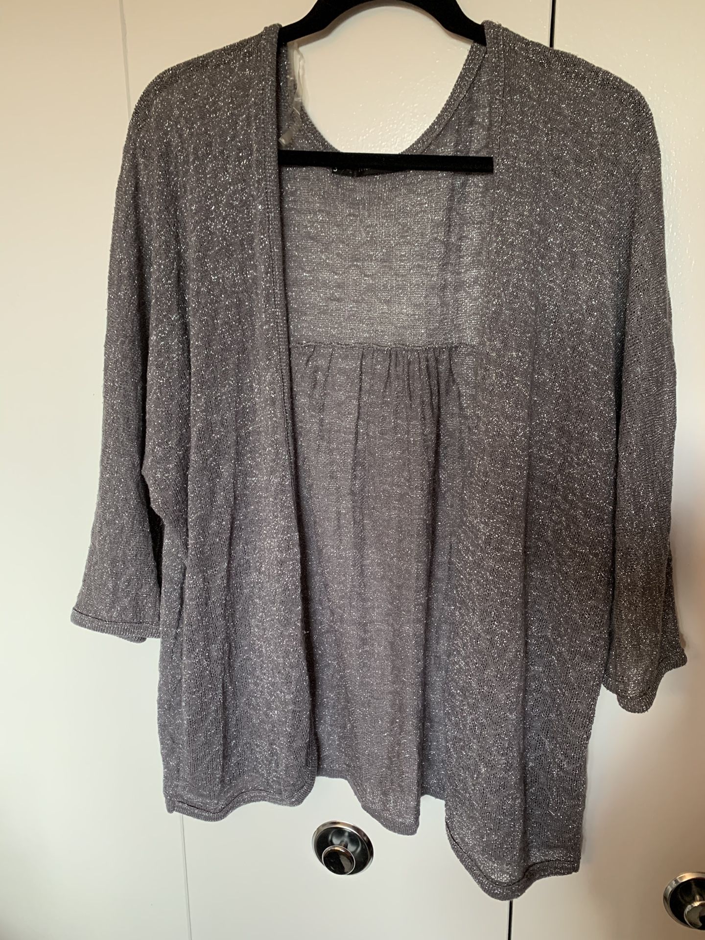 Maurices Plus Size Gray/Silver cardigan