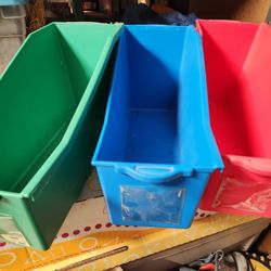Plastic Shelf Bins Set
