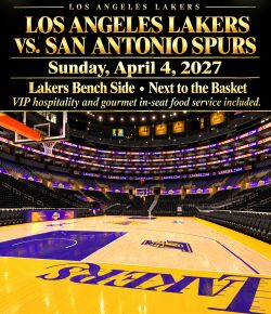 Los Angeles Lakers vs. San Antonio Spurs - Courtside Tickets - Apr 4