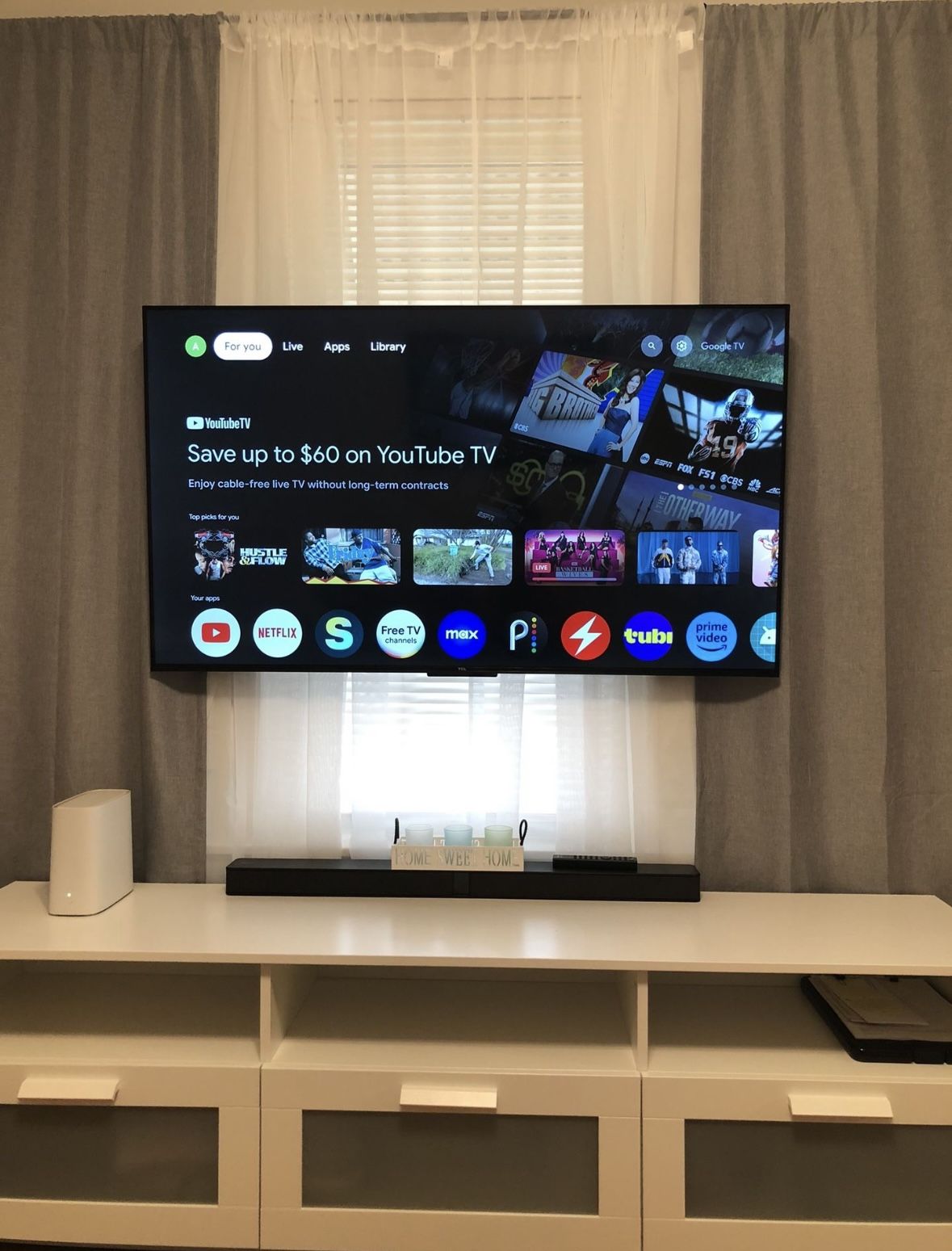 55” TCL 4k Smart Tv