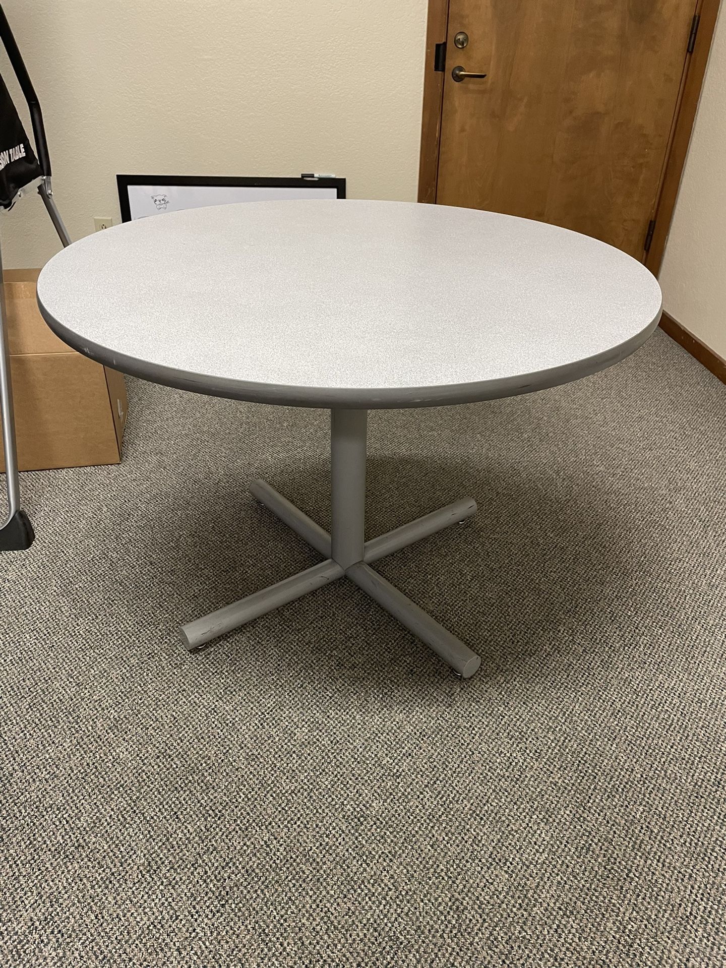 Gray Round Table 
