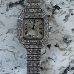 Iced Out  Cartier Watch