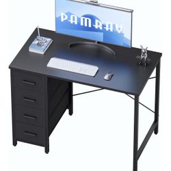 32 Inch Computer Desk with 4 Drawers -  new