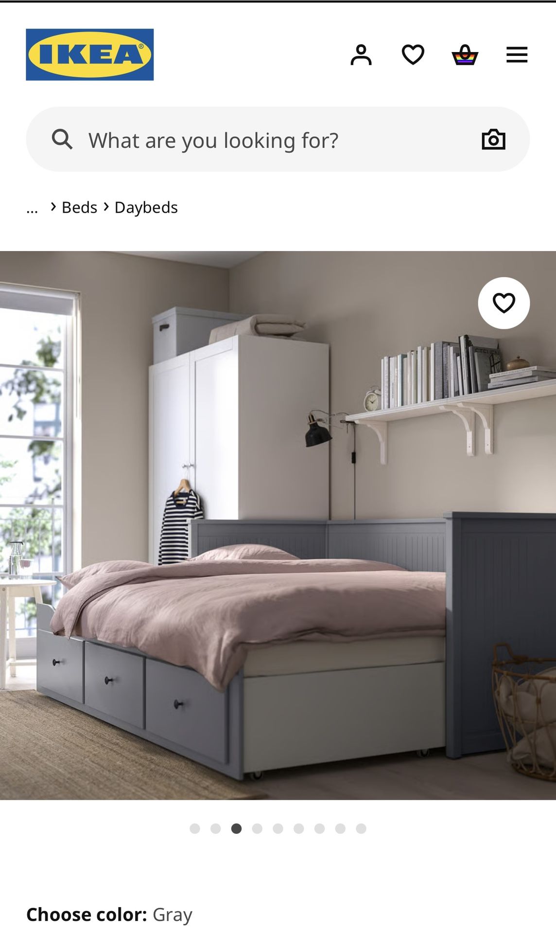 IKEA Daybed With 3 Drawers & 2 Foam Mattresses