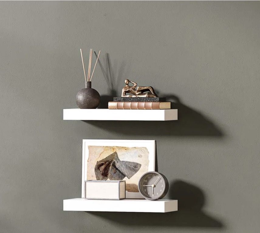 FLOATING SHELVES SET WITH INVISIBLE WALL MOUNT BRACKETS