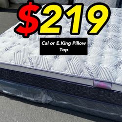 12in King Size Dream Luxury European Pillow Top Mattress 