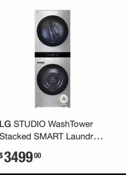 Moving Sale!  Basically new LG STUDIO WashTower Stacked SMART Laundry set