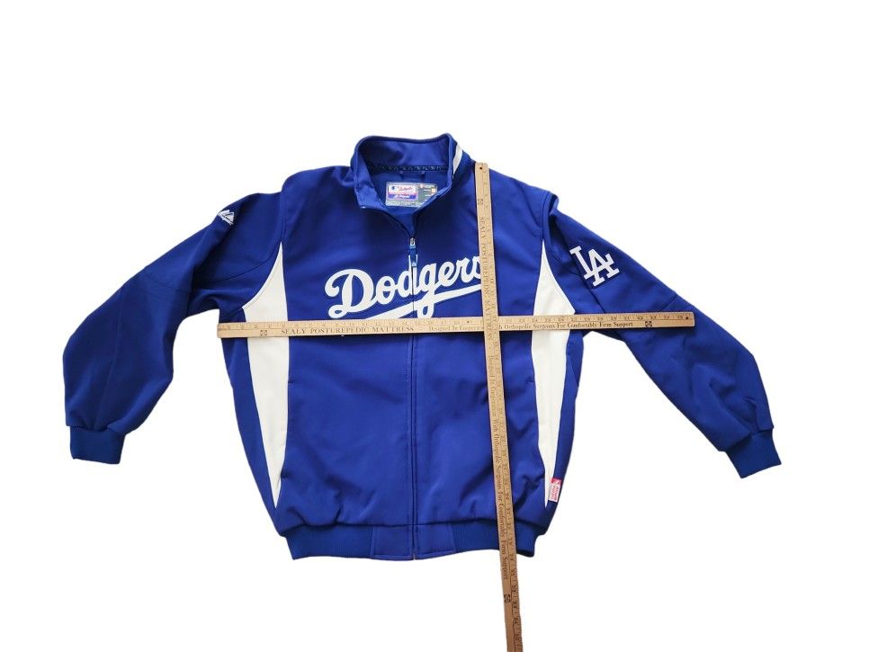 Los Angeles Dodgers MLB Majestic Zip-Up Jacket Sz Large Therma