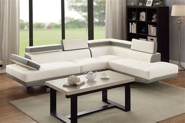 New! White & Light Grey Contemporary Sectional Sofa $39 Down (NO CREDIT CHECK FINANCING)
