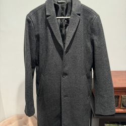 Old Navy Grey Overcoat Women’s Size L